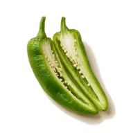 grüne Anaheim-Chilis, mittelgroß, entkernt und in 2,5 cm Stücke geschnitten