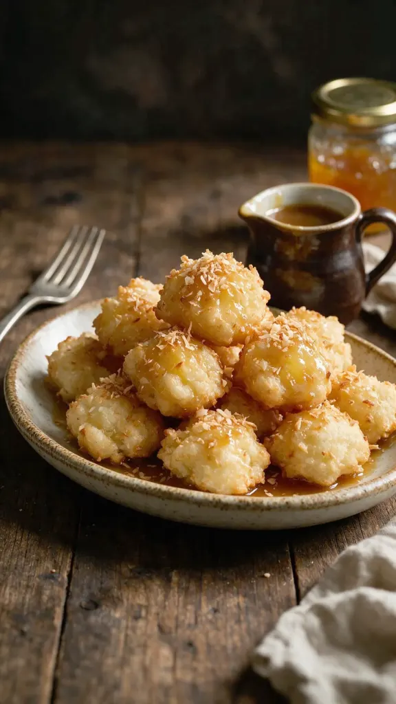 Ananas-Krapfen mit Rum-Karamell