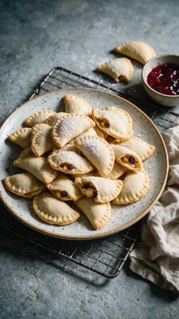 Apfeltaschen mit Rosinen