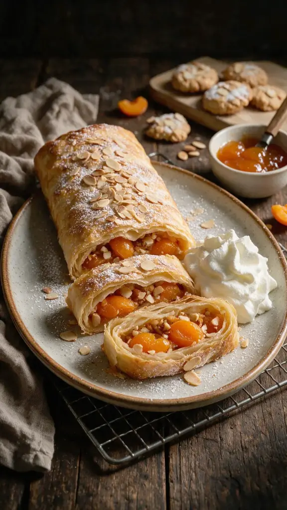 Aprikosen-Mandel-Strudel