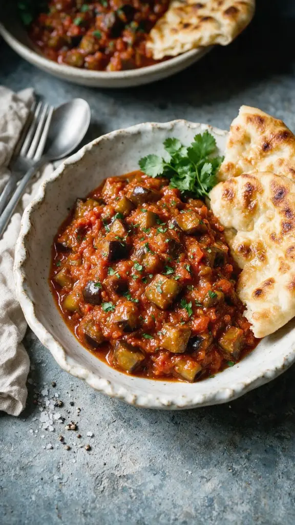 Auberginen-Curry mit Tomaten