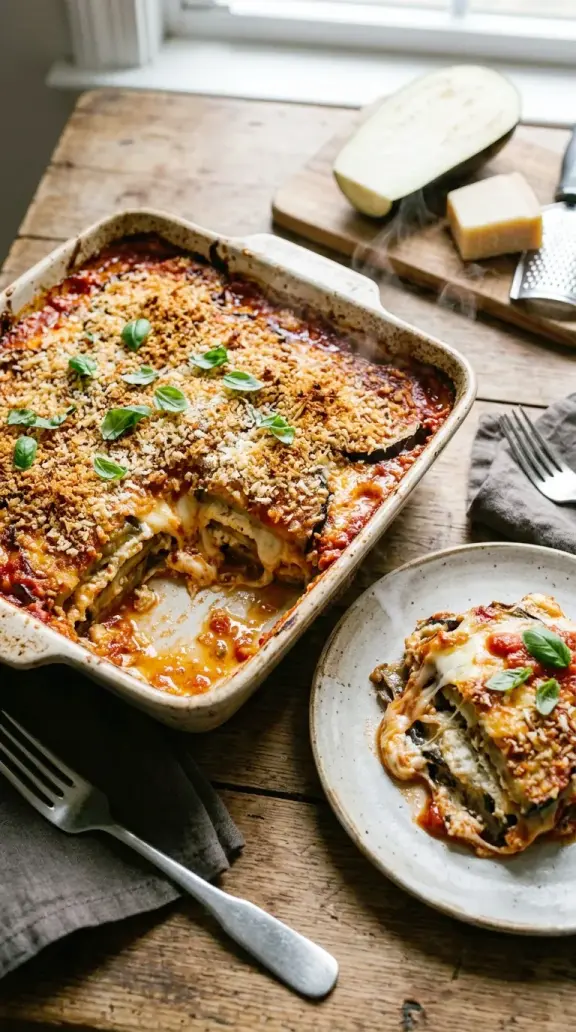Auberginen-Parmigiana, Mikrowelle