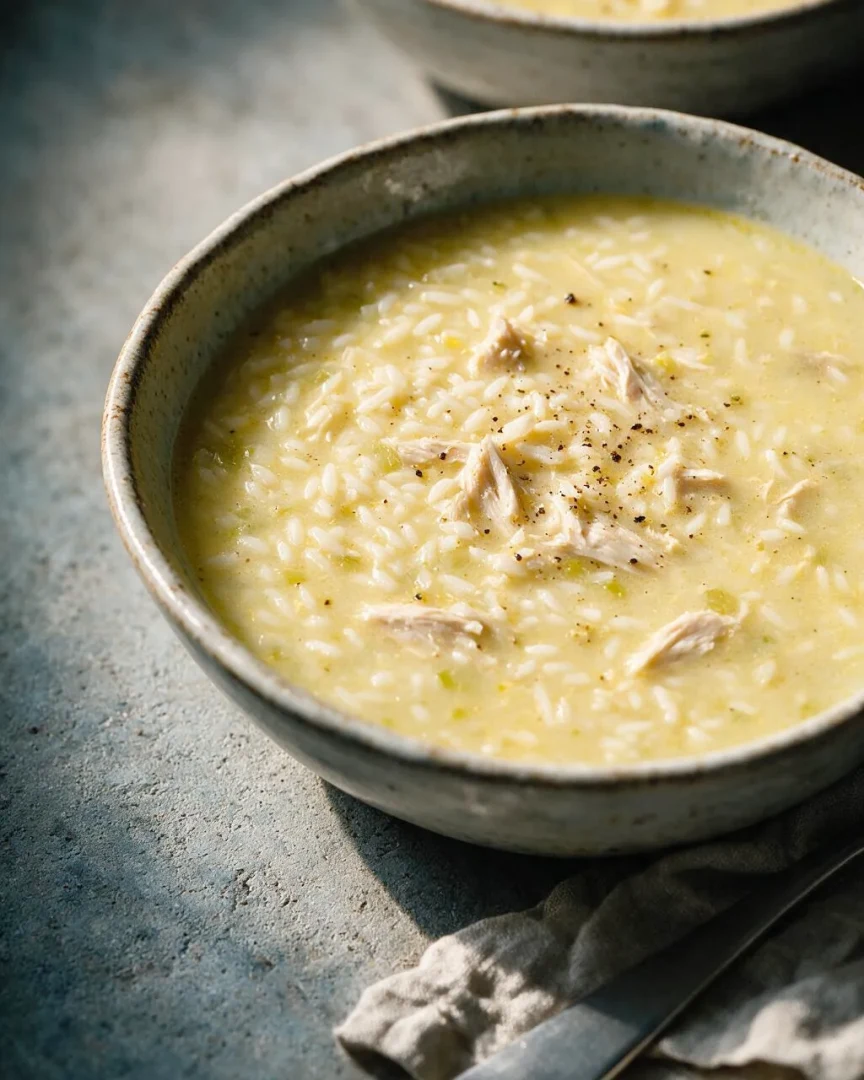 Avgolemono, Ei-Zitronen-Suppe (KI-Illustration)