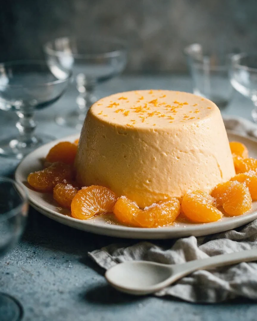 Bayerische Creme mit Orange (KI-Illustration)