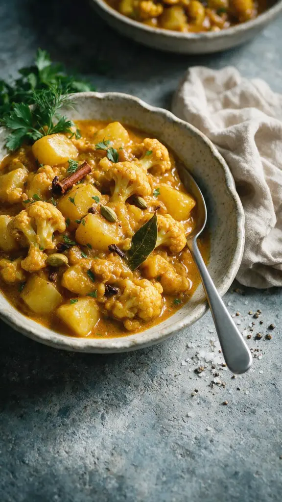 Würziges Kartoffel-Blumenkohl-Curry