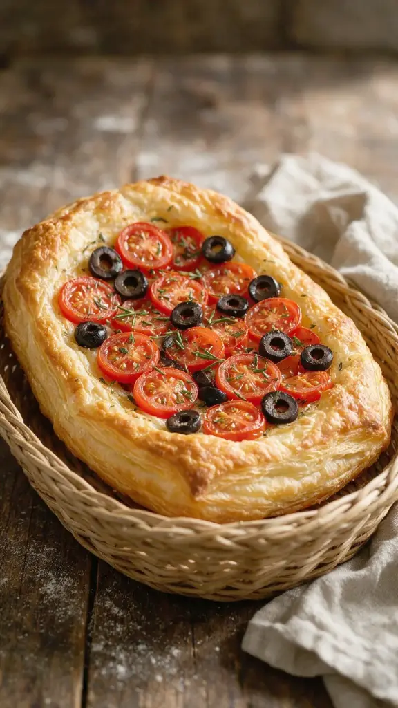 Kräuter-Blätterteig mit Tomaten