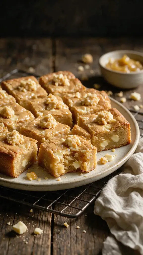 Blondies mit weißer Schokolade