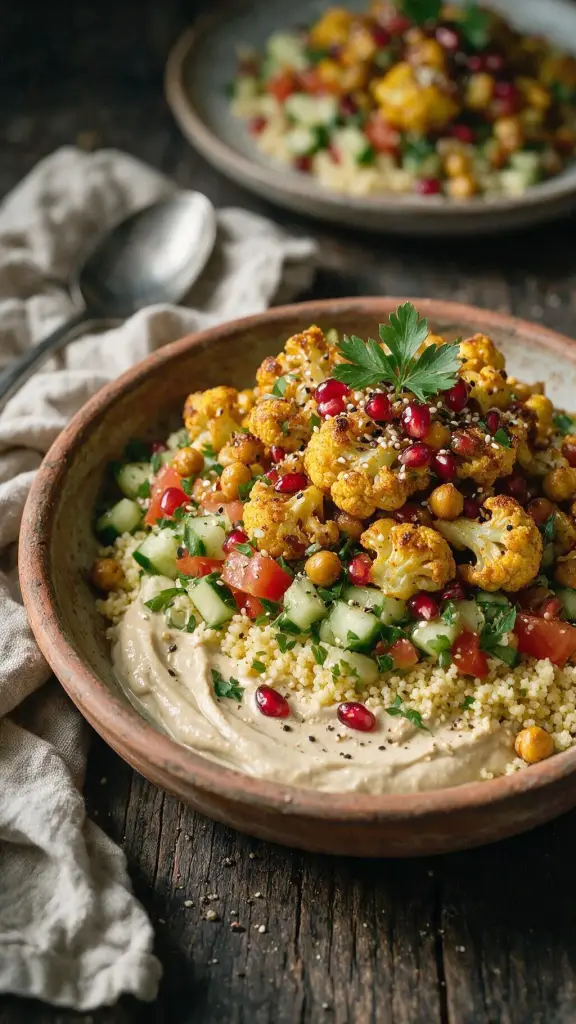 Blumenkohl-Kichererbsen-Bowl