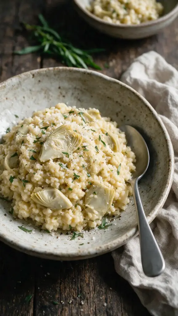 Blumenkohl-Risotto mit Artischocken
