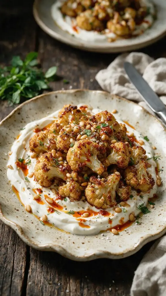 Blumenkohl mit Harissa-Joghurt