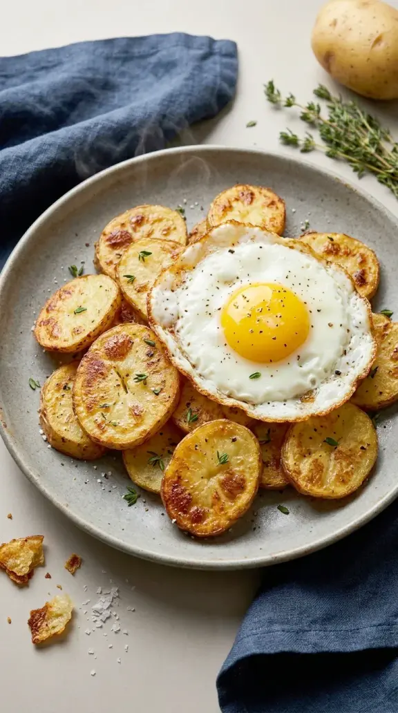 Bratkartoffeln mit Thymian und Ei
