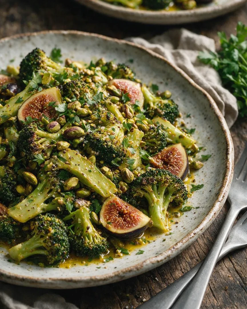 Brokkolisalat mit Pistazien (KI-Illustration)