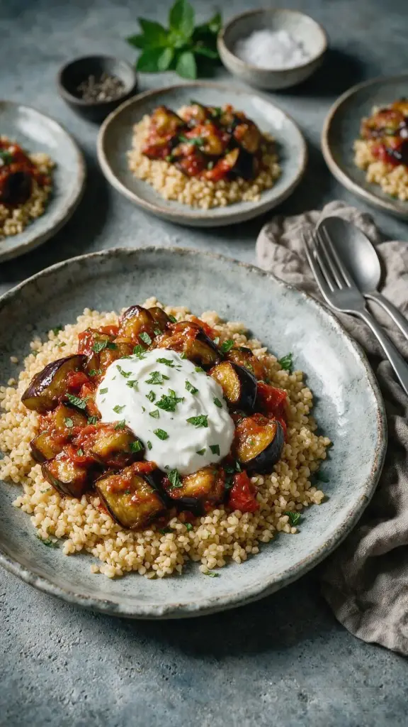 Bulgur mit Aubergine & Joghurt