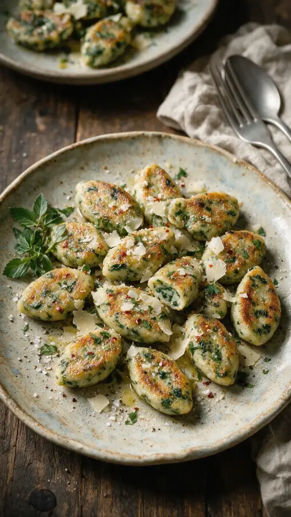 Spinat-Gnocchi mit Parmesan