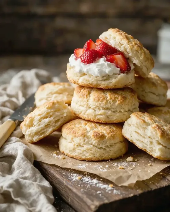 Buttermilch-Biscuits (KI-Illustration)