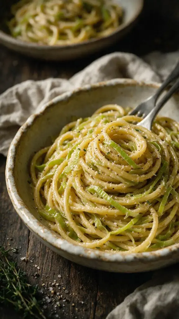 Lauchgrün Cacio e Pepe