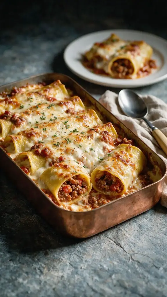 Cannelloni mit Fleischfüllung