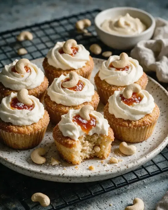 Cashew-Nuss Cupcakes (KI-Illustration)