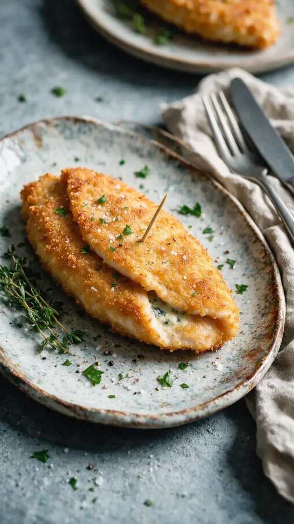 Cordon Bleu mit Blauschimmelkäse