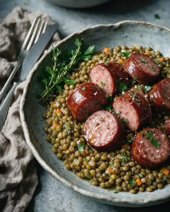 Cotechino mit Linsen (KI-Illustration)