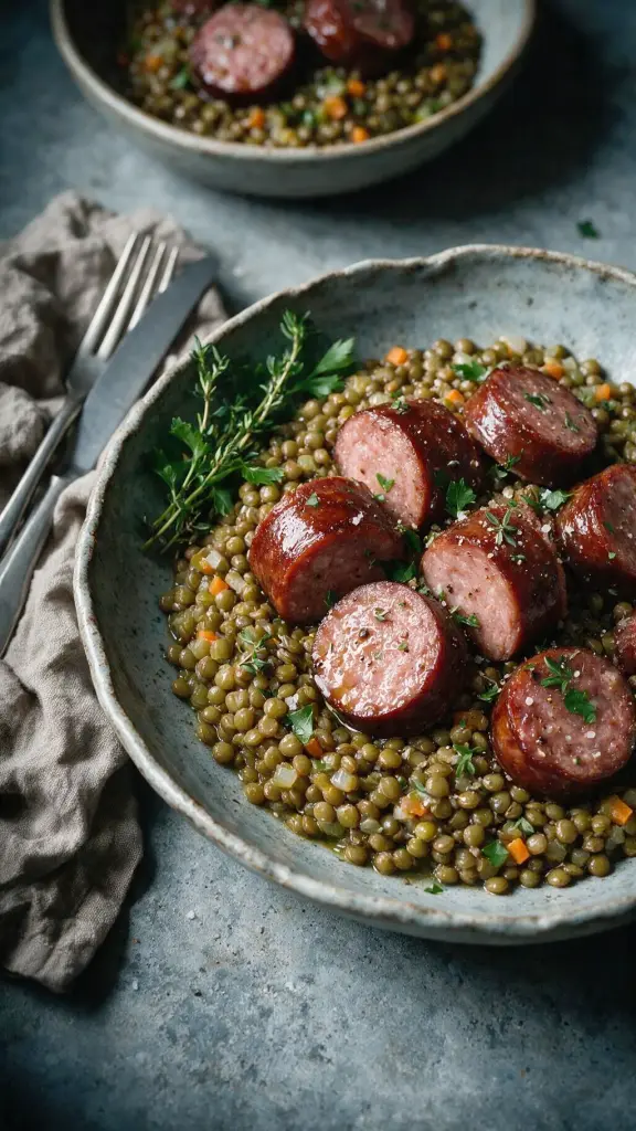 Cotechino mit Linsen