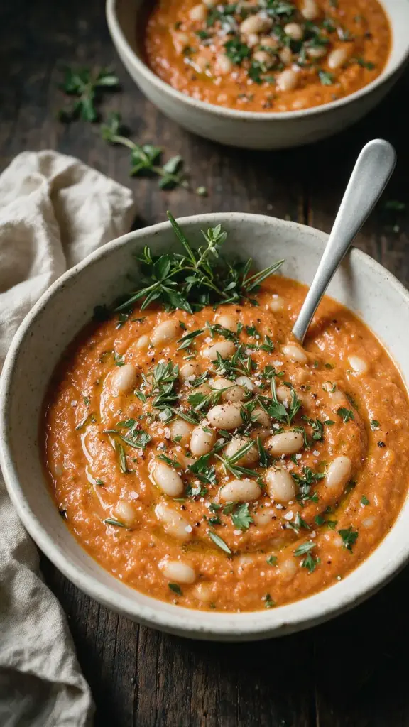Weiße Bohnen-Tomatensuppe