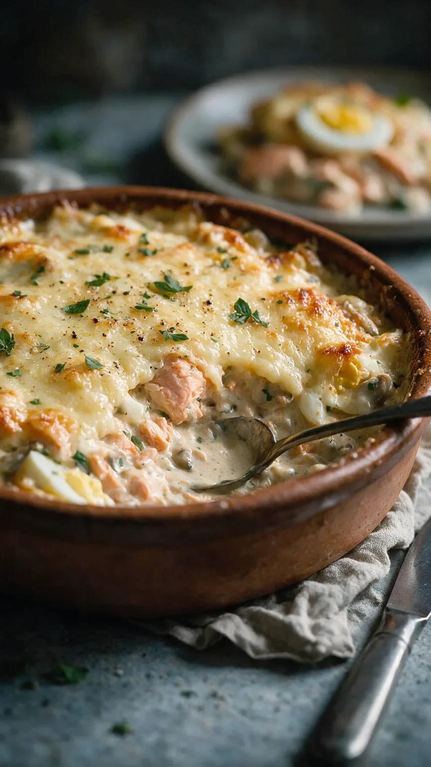 Cremiges Fisch-Gratin