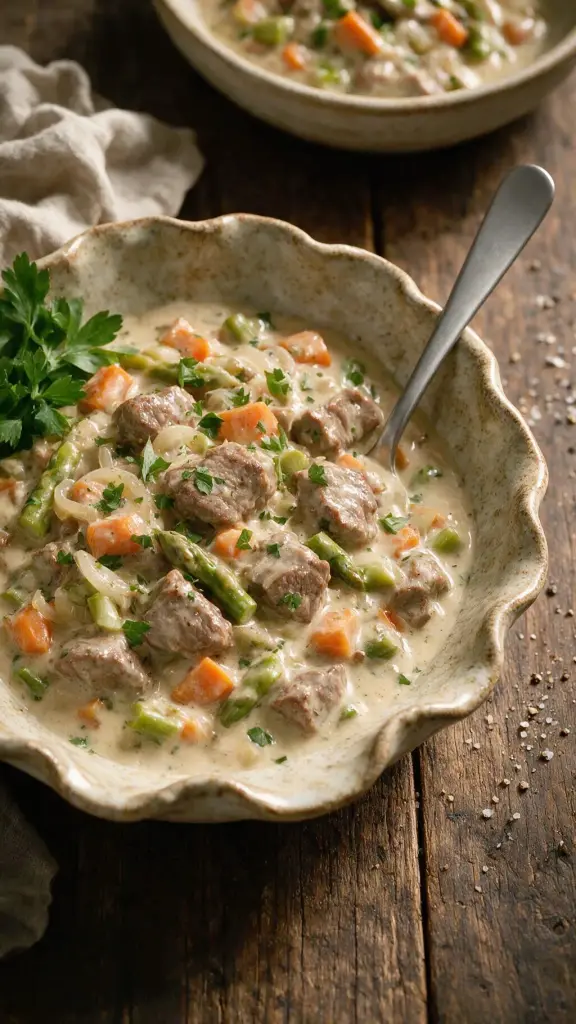 Cremiges Kalbsragout