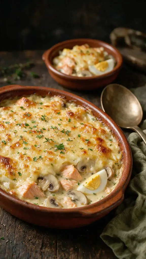 Cremiges Fisch-Gratin