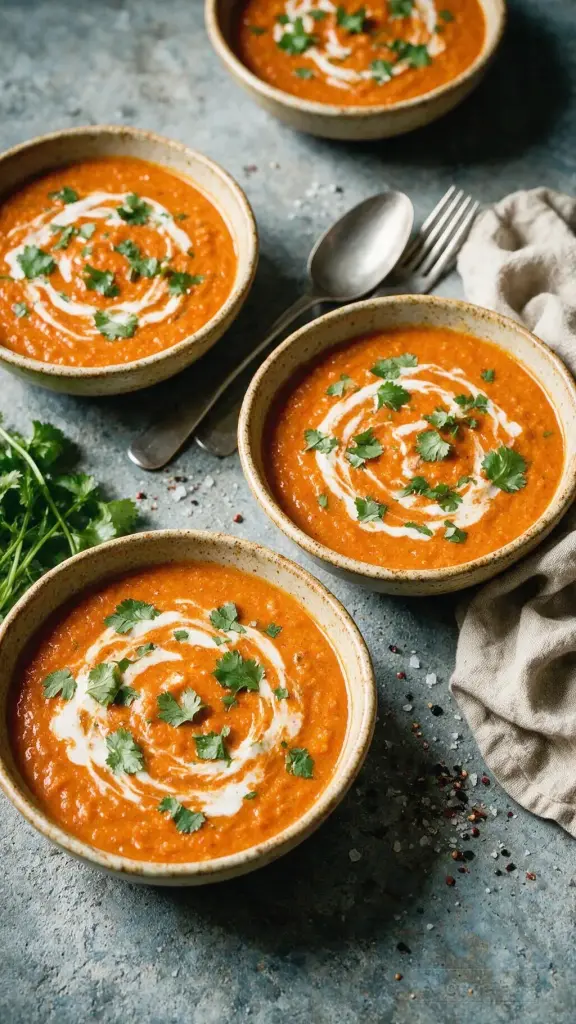 Rote-Linsen-Suppe mit Curry