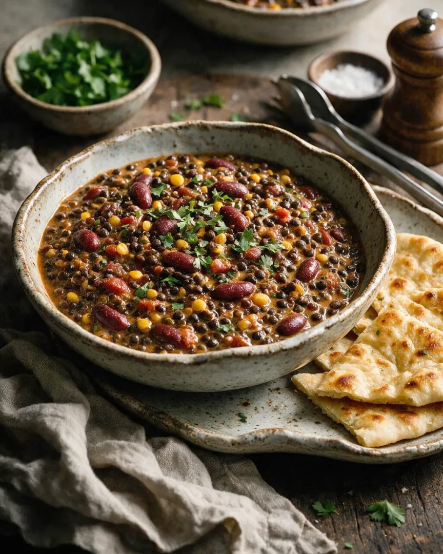 Dal Makhani, schwarze Linsen (KI-Illustration)