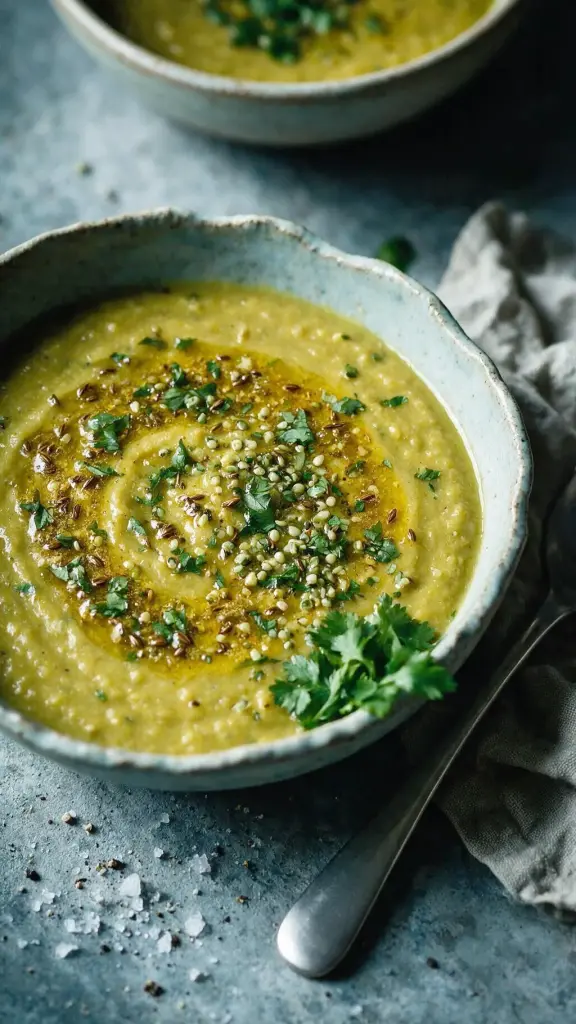Linsensuppe mit Spinat
