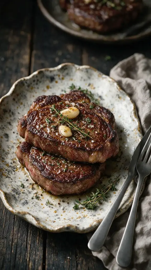 Gebratenes Ribeye-Steak