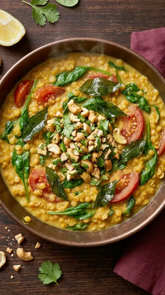 Rotes Linsen-Dhal mit Kokosmilch