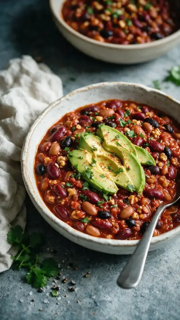 Dreibohnen-Chili Sin Carne