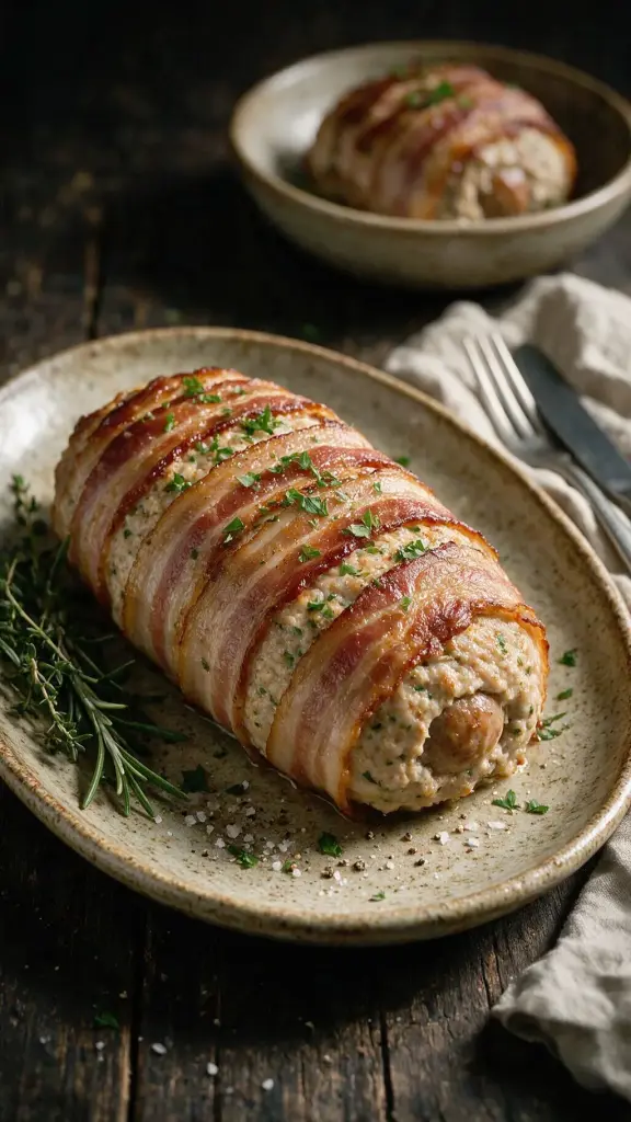 Hackbraten im Speckmantel