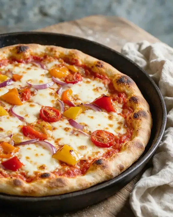 Pizza aus Kühlschrankteig (KI-Illustration)
