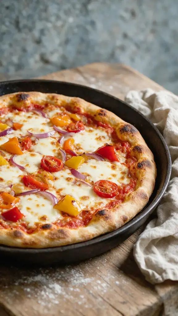 Pizza aus Kühlschrankteig
