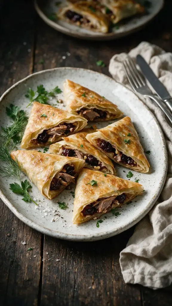 Enten-Gözleme mit Sauerkirschen