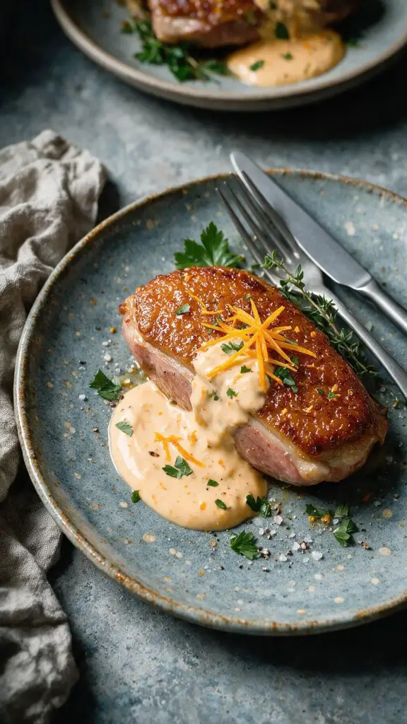 Entenbrust mit Orangensauce