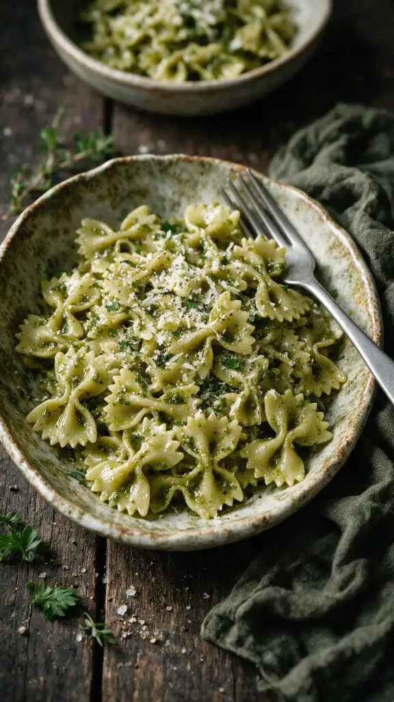 Pesto-Pasta mit Parmesan