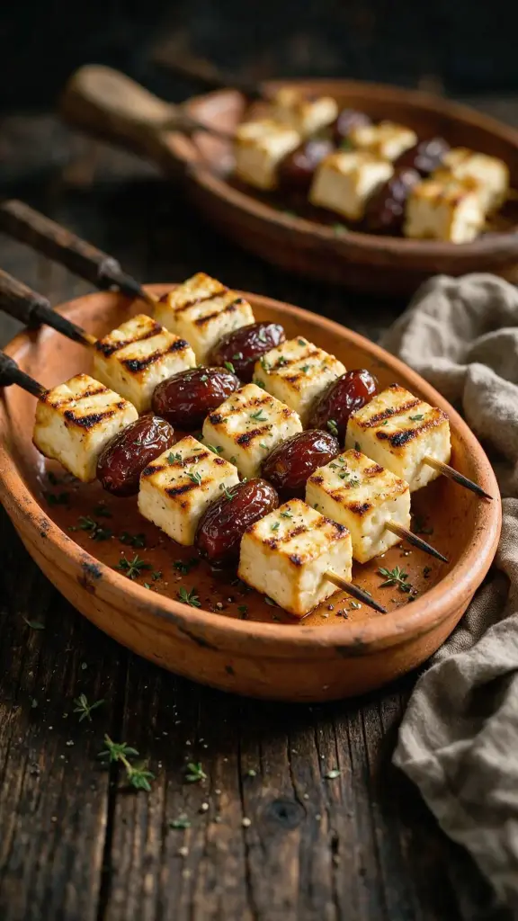 Feta-Dattel-Grillspieße