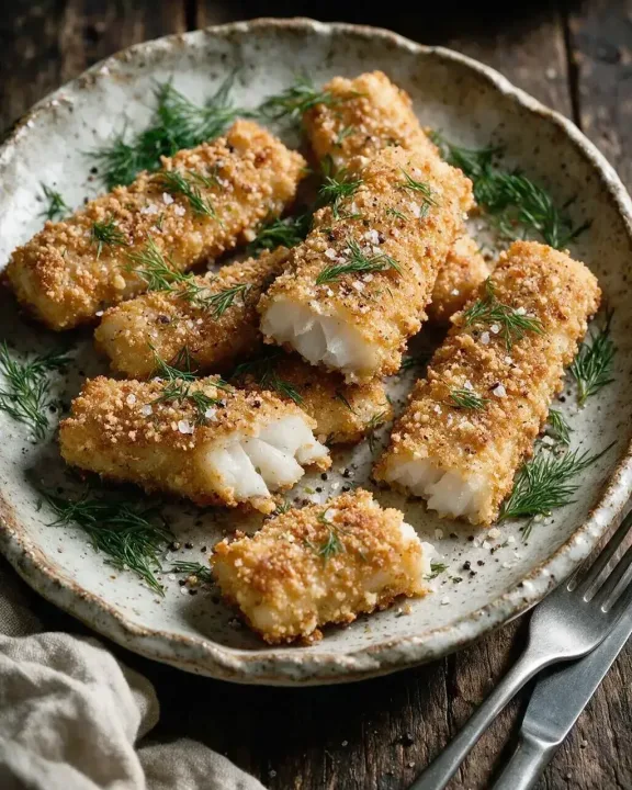 Fischstäbchen Low Carb (KI-Illustration)