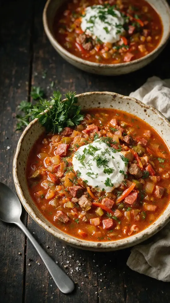 Soljanka mit Fleisch
