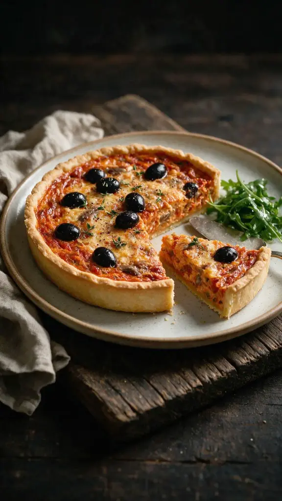Tomatenquiche mit Sardellen