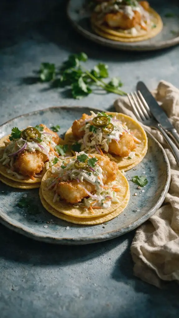 Fisch-Tacos mit Kohlsalat