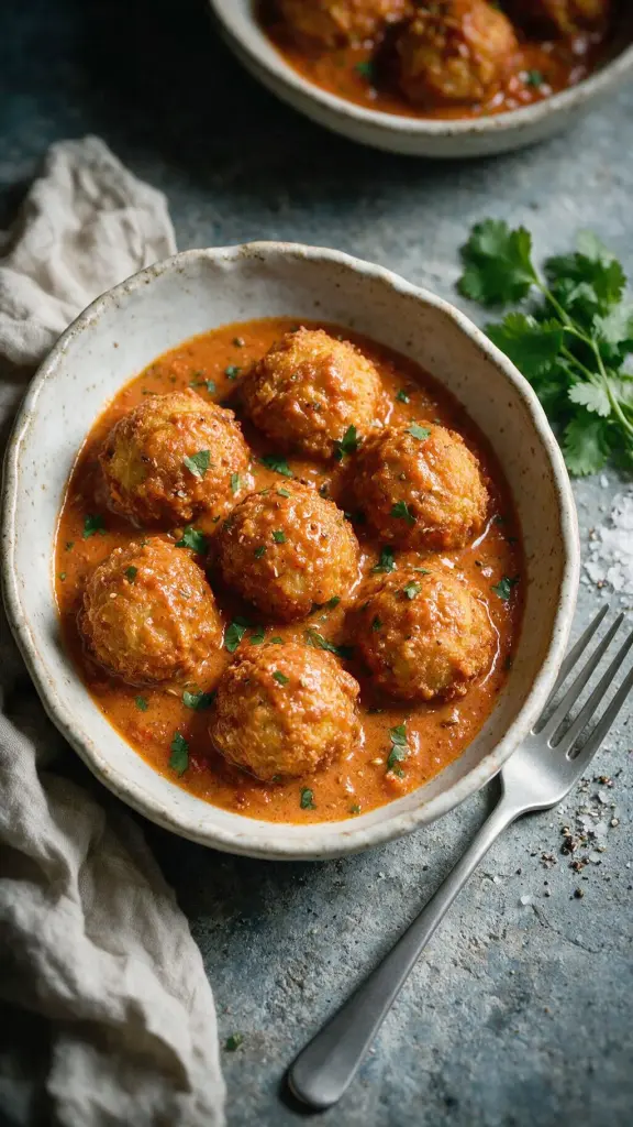 Frittierte Linsen-Kohl-Klößchen