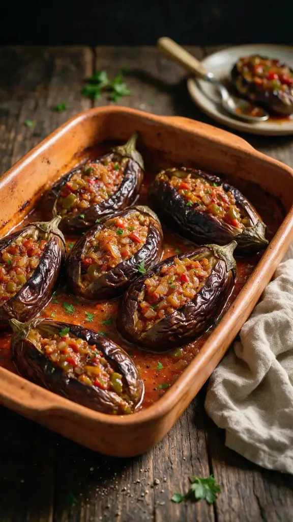 Gefüllte Aubergine
