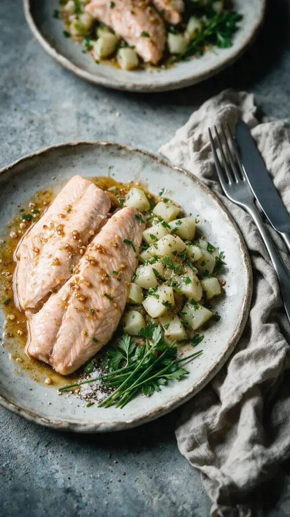 Lachsforellenfilet aus dem Ofen