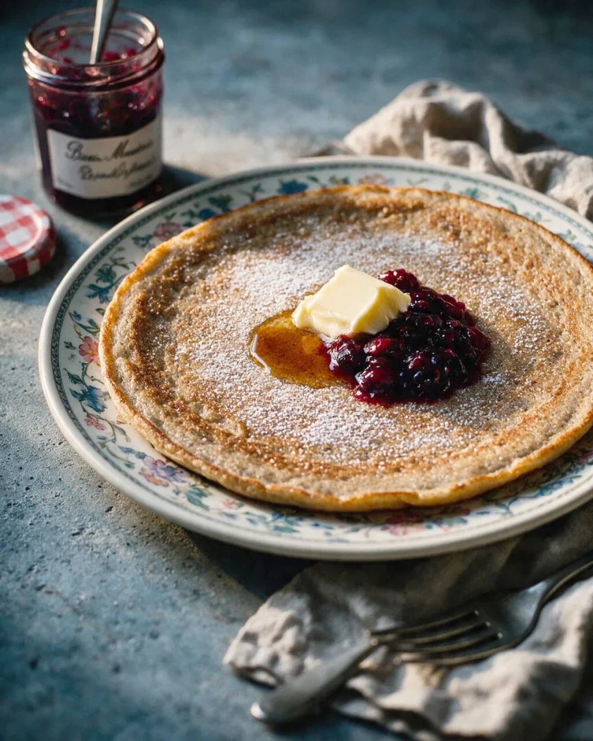 Gebackener Buchweizenpfannkuchen (KI-Illustration)